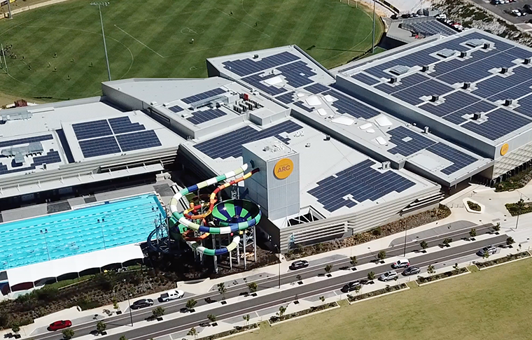 Aerial photo of the centre