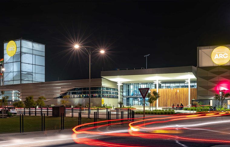 Night time exterior of the ARc