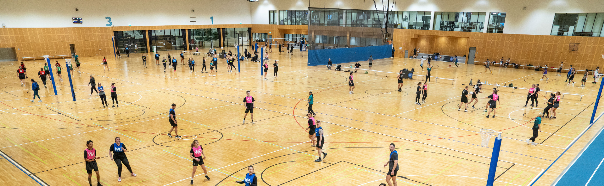 Wide shot of stadium