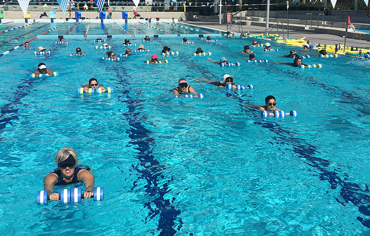 Aqua class in the 50m pool