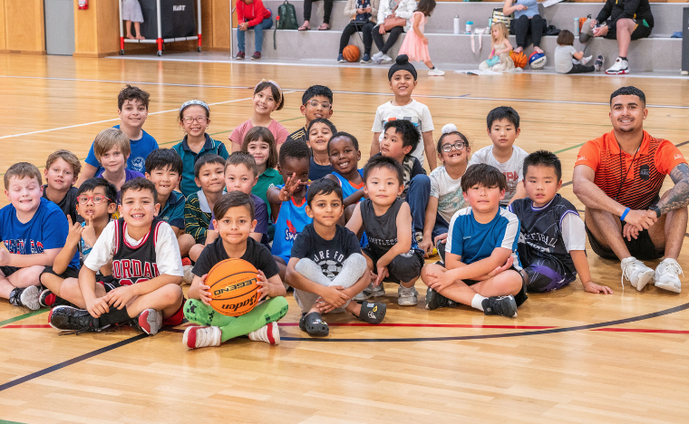 kids smiling in a group