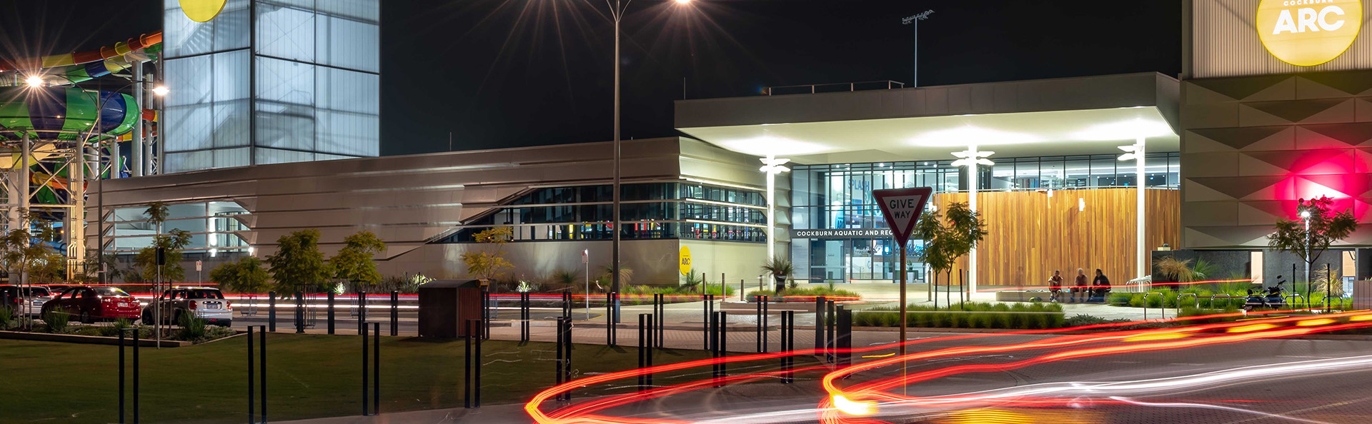 Exterior of the ARC at night time