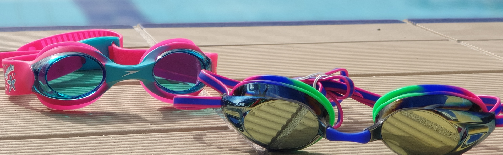 2 pairs of goggles