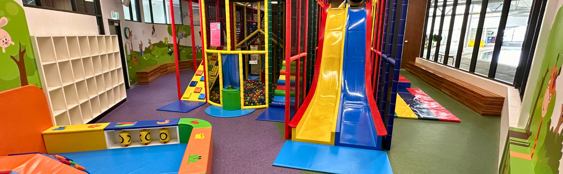 Wide view of the play centre.
